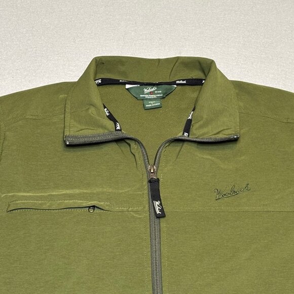 Woolrich Mens Windbreaker Jacket Size Large Military Green Lightweight Outdoor - Picture 5 of 11
